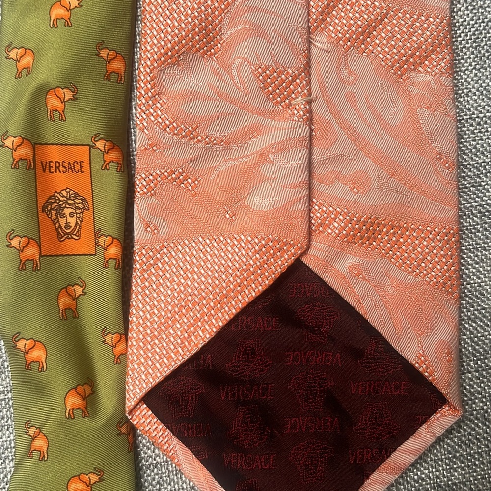 Vintage Versace Split Pattern Ties - image 3